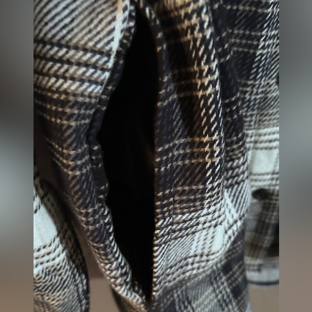 Orvis NWOT Black and White Plaid Shirt - Picture 6 of 9